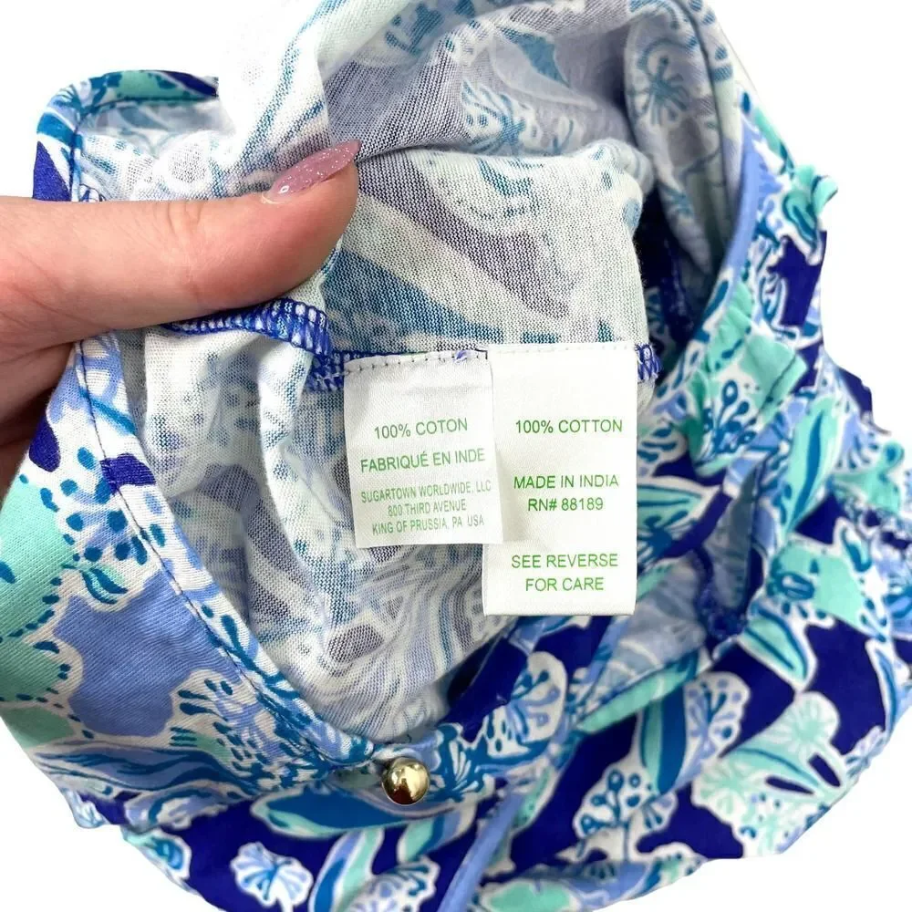 Lilly Pulitzer Vala printed‎ Jumpsuit Girls Sz XL Royal Purple Koalafications